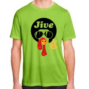 Thanksgiving Turkey Face Peace Sign Retro 70S Fans Gift Adult ChromaSoft Performance T-Shirt