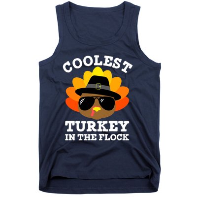 Thanksgiving Turkey Fun Coolest Turkey In The Flock Tank Top