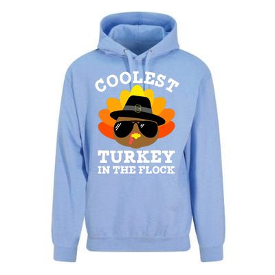 Thanksgiving Turkey Fun Coolest Turkey In The Flock Unisex Surf Hoodie