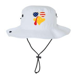 Thanksgiving Turkey Face With Usa Flag Glasses Gift Legacy Cool Fit Booney Bucket Hat