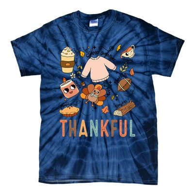 Thanksgiving Turkey Fall Thankful Graphic Family Tie-Dye T-Shirt