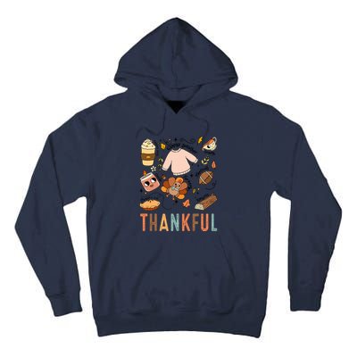 Thanksgiving Turkey Fall Thankful Graphic Family Tall Hoodie