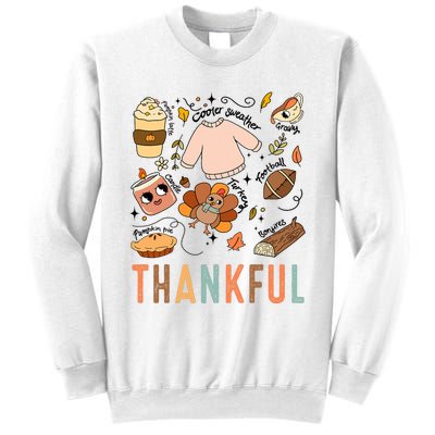 Thanksgiving Turkey Fall Thankful Graphic Family Sweatshirt