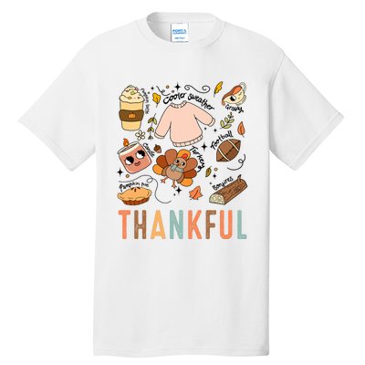 Thanksgiving Turkey Fall Thankful Graphic Family Tall T-Shirt