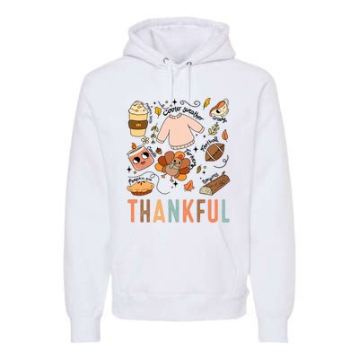 Thanksgiving Turkey Fall Thankful Graphic Family Premium Hoodie