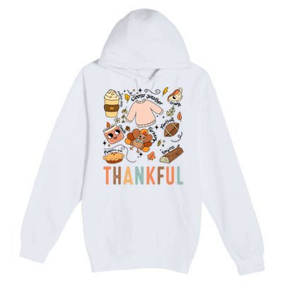 Thanksgiving Turkey Fall Thankful Graphic Family Premium Pullover Hoodie