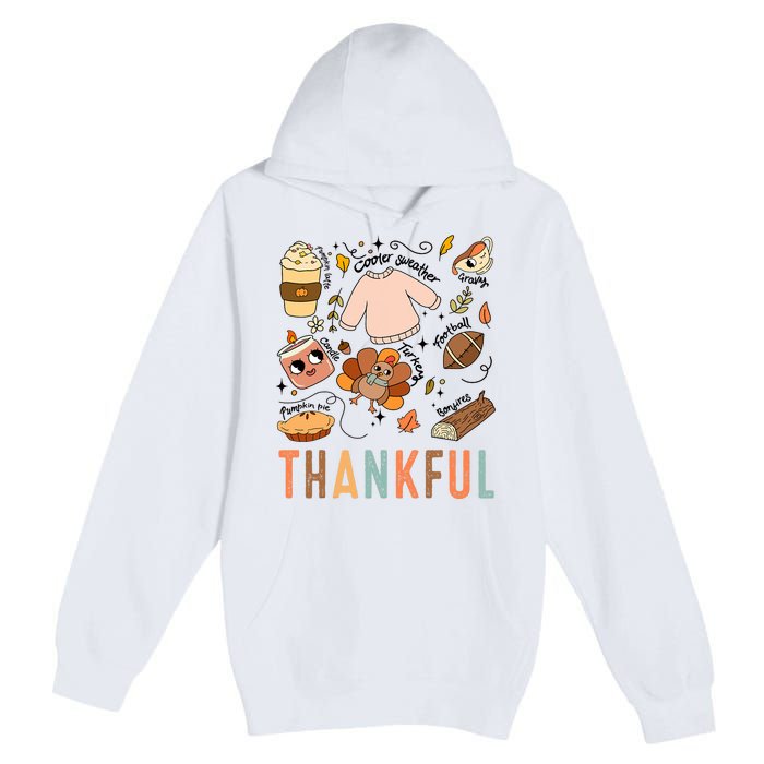 Thanksgiving Turkey Fall Thankful Graphic Family Premium Pullover Hoodie