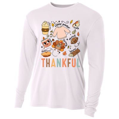 Thanksgiving Turkey Fall Thankful Graphic Family Cooling Performance Long Sleeve Crew