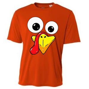 Thanksgiving Turkey Face Matching Family Costume Cooling Performance Crew T-Shirt