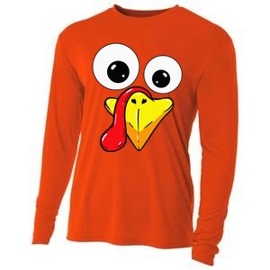 Thanksgiving Turkey Face Matching Family Costume Cooling Performance Long Sleeve Crew