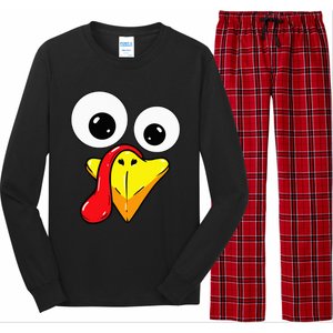 Thanksgiving Turkey Face Matching Family Costume Long Sleeve Pajama Set