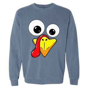 Thanksgiving Turkey Face Matching Family Costume Garment-Dyed Sweatshirt