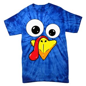 Thanksgiving Turkey Face Matching Family Costume Tie-Dye T-Shirt