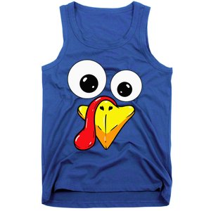 Thanksgiving Turkey Face Matching Family Costume Tank Top