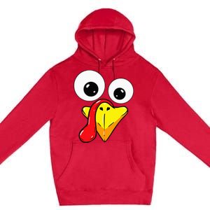 Thanksgiving Turkey Face Matching Family Costume Premium Pullover Hoodie