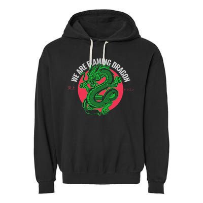 Tropic Thunder Flaming Dragon Funny  Garment-Dyed Fleece Hoodie