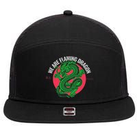 Tropic Thunder Flaming Dragon Funny  7 Panel Mesh Trucker Snapback Hat