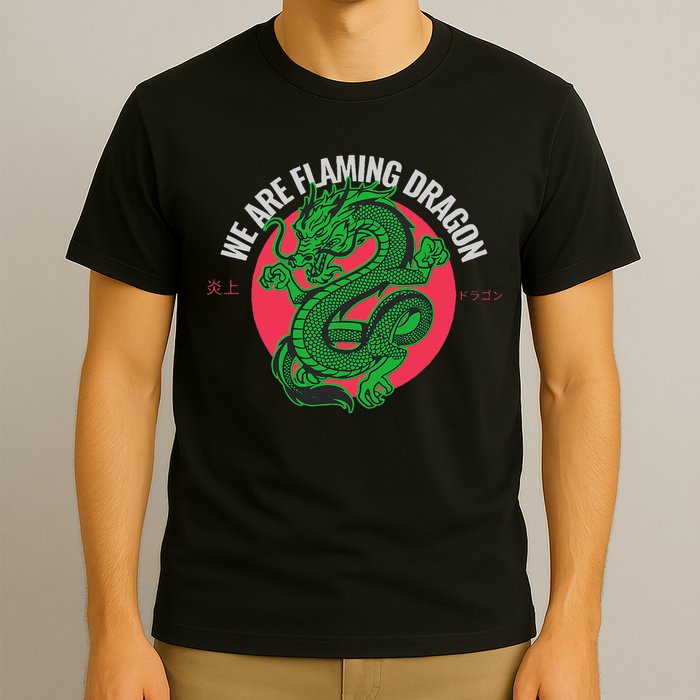 Tropic Thunder Flaming Dragon Funny  T-Shirt
