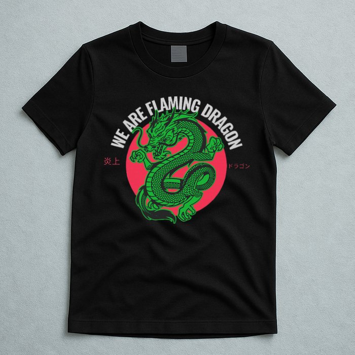 Tropic Thunder Flaming Dragon Funny  T-Shirt