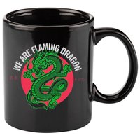 Tropic Thunder Flaming Dragon Funny  11oz C Handle Ceramic Mug