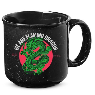 Tropic Thunder Flaming Dragon Funny  15oz Campfire Ceramic Mug