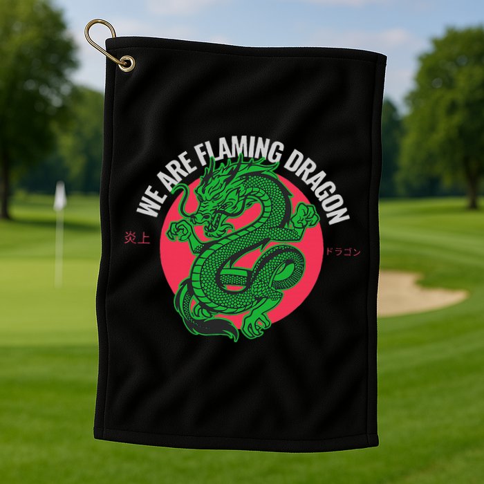 Tropic Thunder Flaming Dragon Funny  Golf Towel