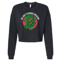 Tropic Thunder Flaming Dragon Funny  Cropped Pullover Crew