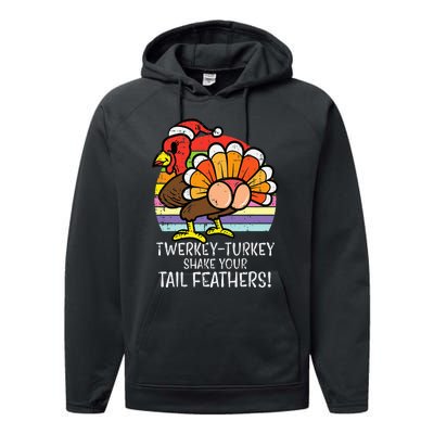 Twerkey Turkey Funny Thanksgiving Twerk Dance Performance Fleece Hoodie