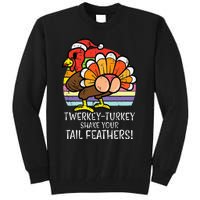 Twerkey Turkey Funny Thanksgiving Twerk Dance Tall Sweatshirt