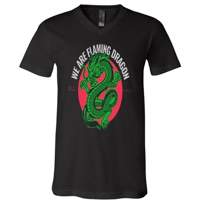 Tropic Thunder Flaming Dragon Funny  Classic Movie V-Neck T-Shirt