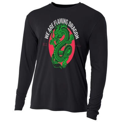 Tropic Thunder Flaming Dragon Funny  Classic Movie Cooling Performance Long Sleeve Crew