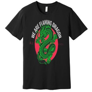 Tropic Thunder Flaming Dragon Funny  Classic Movie Premium T-Shirt