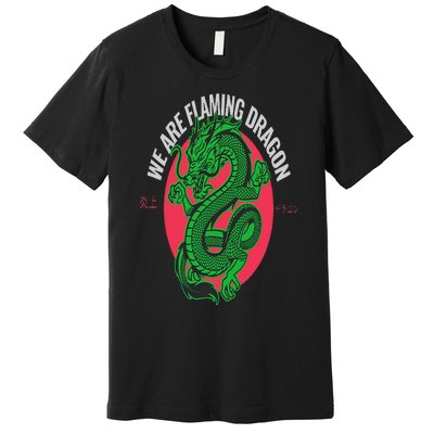 Tropic Thunder Flaming Dragon Funny  Classic Movie Premium T-Shirt