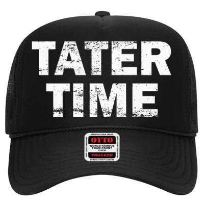 Tater Time Funny Thanksgiving Dinner Women High Crown Mesh Back Trucker Hat