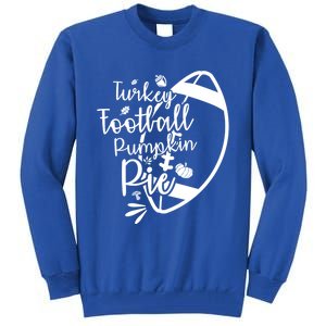 Thanksgiving Turkey Football Pumpkin Pie Gift Tall Sweatshirt