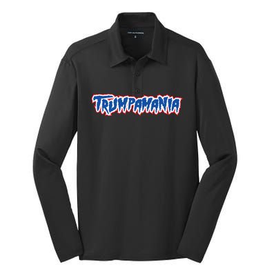 Trumpamania Trump Fan 2024 Election Republican Silk Touch Performance Long Sleeve Polo