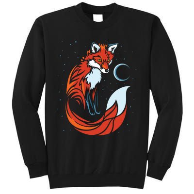 Tribal Tail Fox Raphic Design Tall Sweatshirt