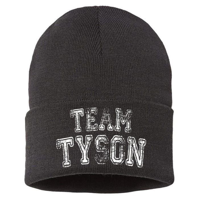 Team Tyson Family Personalized Name Vintage Tyson Sustainable Knit Beanie