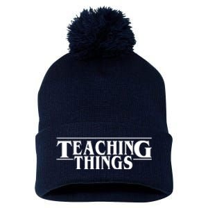 Teaching Things Funny Gift For Teacher Pom Pom 12in Knit Beanie