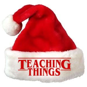 Teaching Things Funny Gift For Teacher Premium Christmas Santa Hat