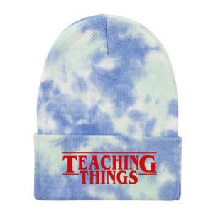 Teaching Things Funny Gift For Teacher Tie Dye 12in Knit Beanie