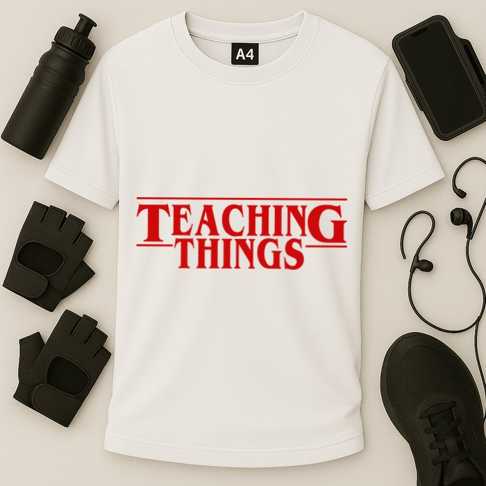 Teaching Things Funny Gift For Teacher Cooling Performance Crew T-Shirt