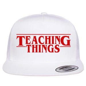 Teaching Things Funny Gift For Teacher Flat Bill Trucker Hat