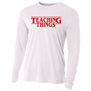 Teaching Things Funny Gift For Teacher Cooling Performance Long Sleeve Crew