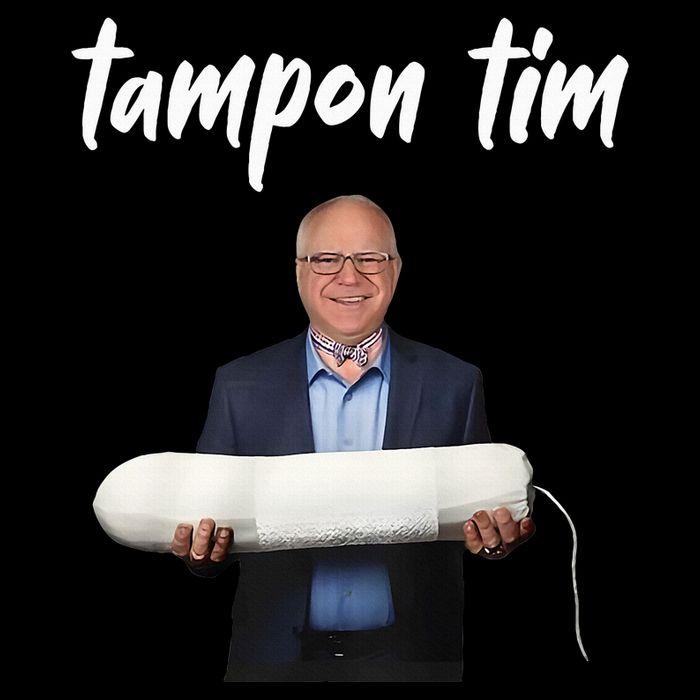 Tampon Tim Funny Tim Walz Joke Sustainable Bucket Hat