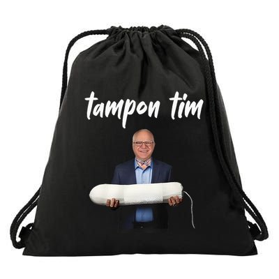 Tampon Tim Funny Tim Walz Joke Drawstring Bag