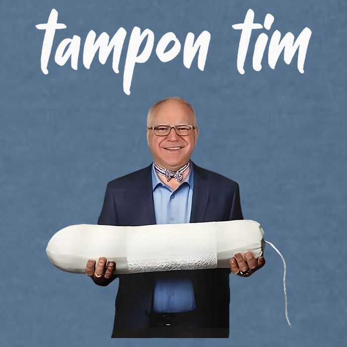 Tampon Tim Funny Tim Walz Joke Garment-Dyed Sweatshirt