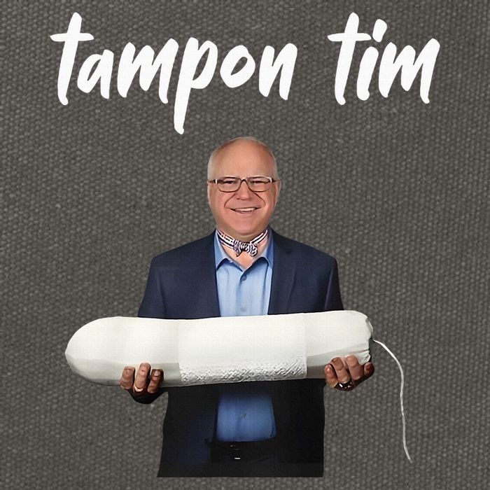 Tampon Tim Funny Tim Walz Joke Cotton Canvas Backpack