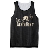 The TaxFather Funny Vintage Taxation CPA Accountant Dad Tax Mesh Reversible Basketball Jersey Tank