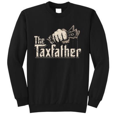 The TaxFather Funny Vintage Taxation CPA Accountant Dad Tax Tall Sweatshirt